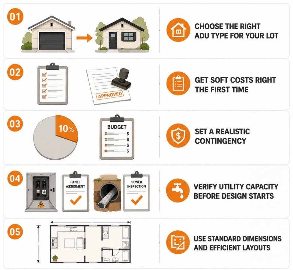 How to Keep ADU costs under control