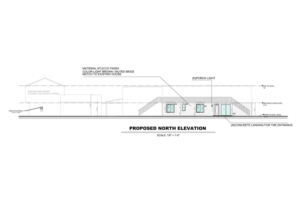 Garage Conversion ADU — Permit-Ready Elevations | Huntington Park, CA