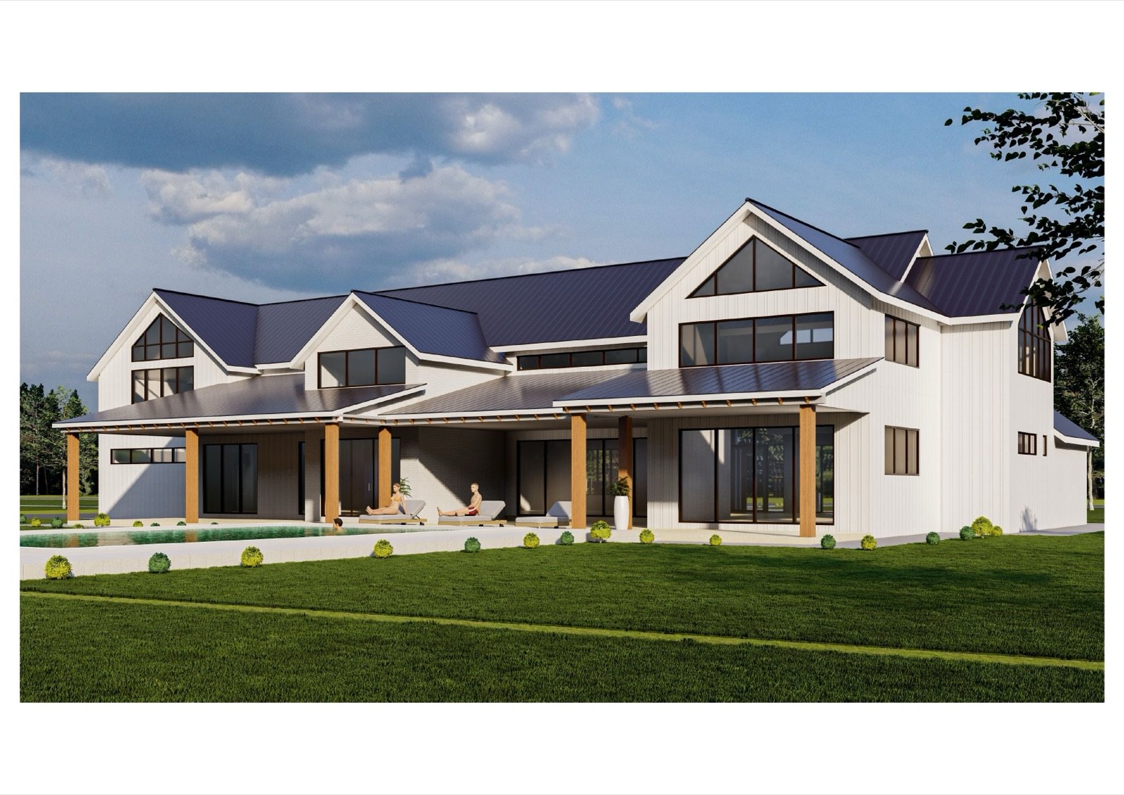 New two-story residence rendering designed by Fast Build in California