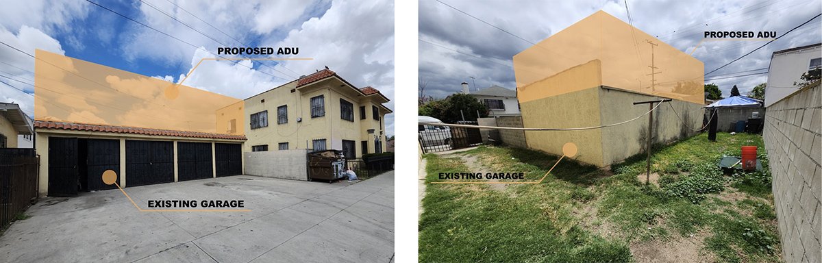 Garage Conversion — Existing Garage Prior to Conversion | Huntington Park, CA