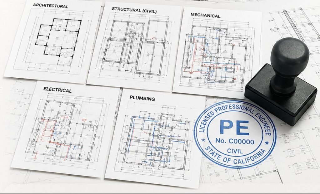 provide licensed PE stamps for drawings
