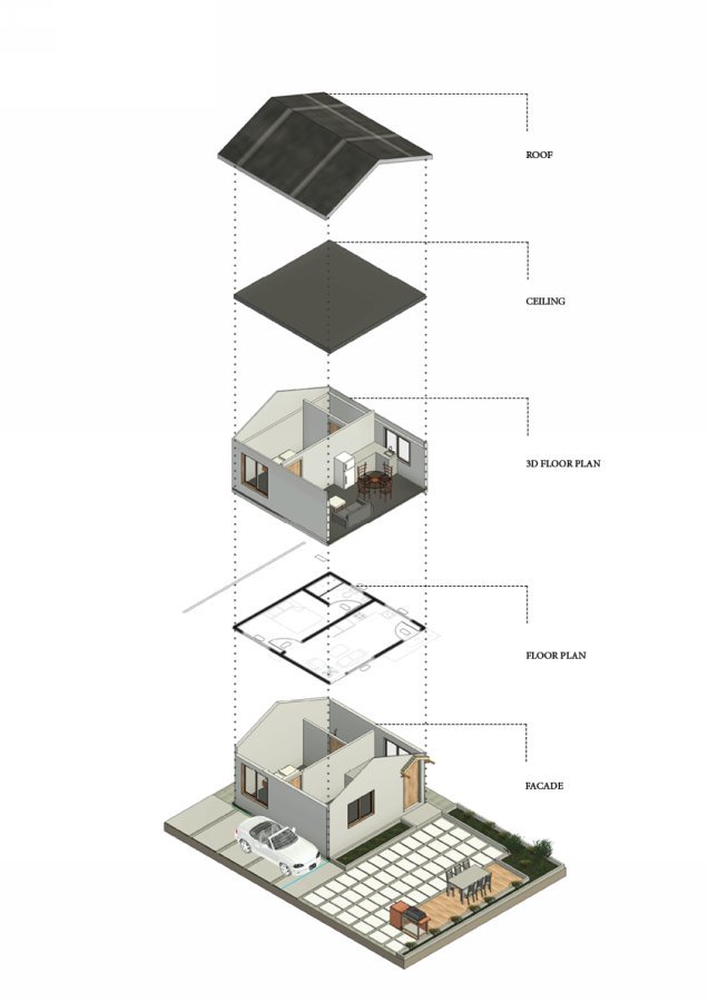 Storage Conversion — Exploded Axonometric | Huntington Park, CA