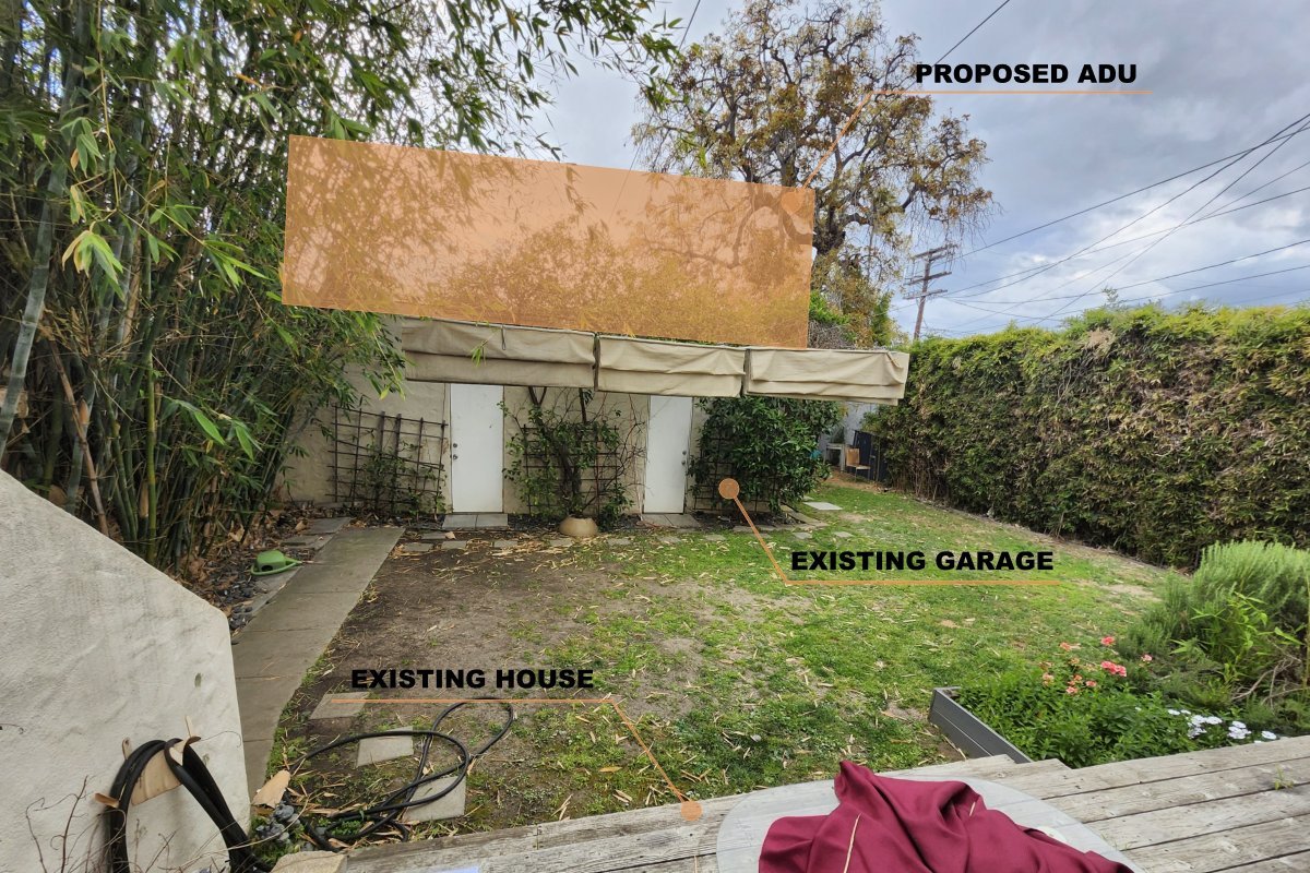 Wooster Garage Conversion ADU project front view in Los Angeles