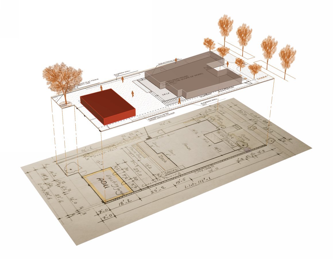 Garage Conversion ADU — Site Plan Diagram | Los Angeles, CA