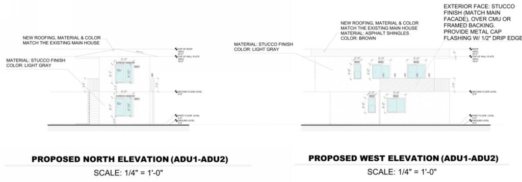 2-story ADU elevation Plan